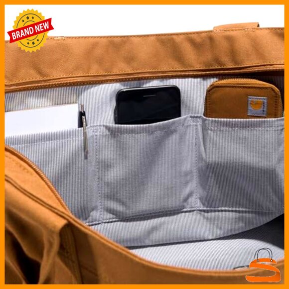 Durable Water-Resistant Tote Bag with Zipper Closure and Shoulder Straps - Picture 6 of 7